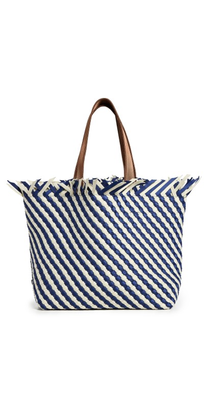 Naghedi Havana Medium Tote Striped Venic