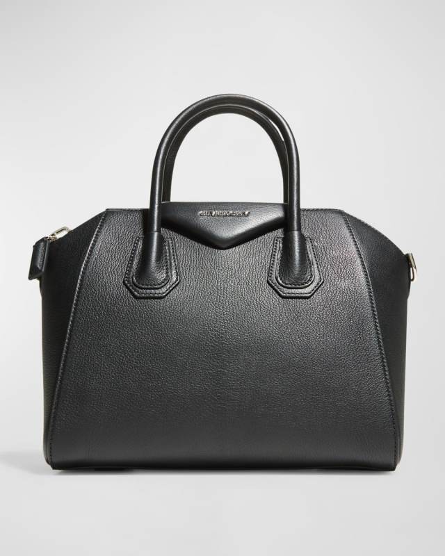 Antigona Small Top Handle Bag in Grained Leather