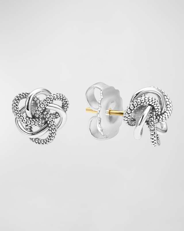 Sterling Silver Love Knot Earrings