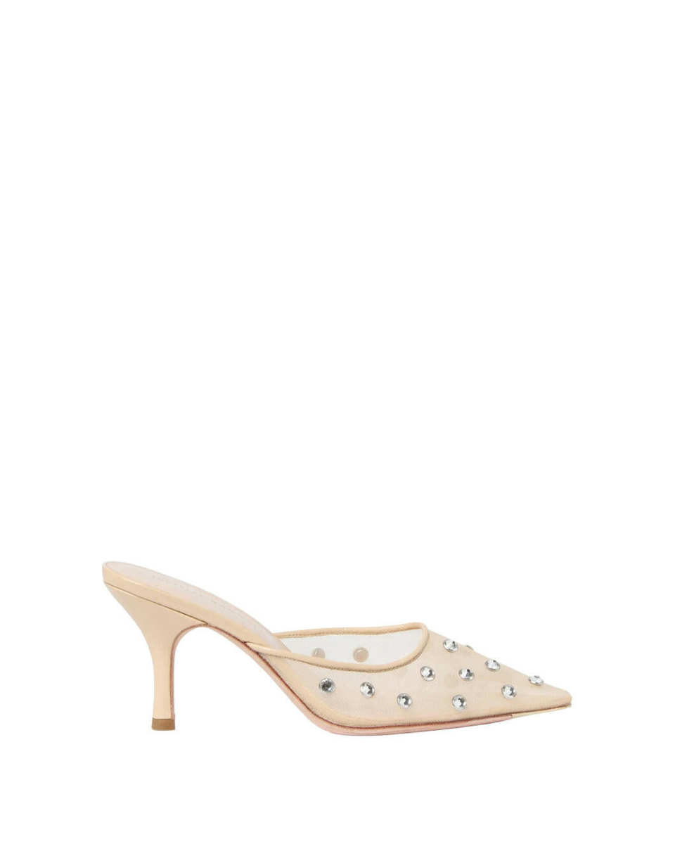 Paloma Cream and Crystal Mesh Heel