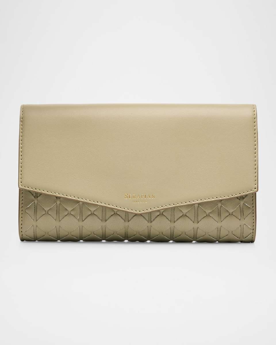 Mosaic Envelope Flap Leather Pochette Bag