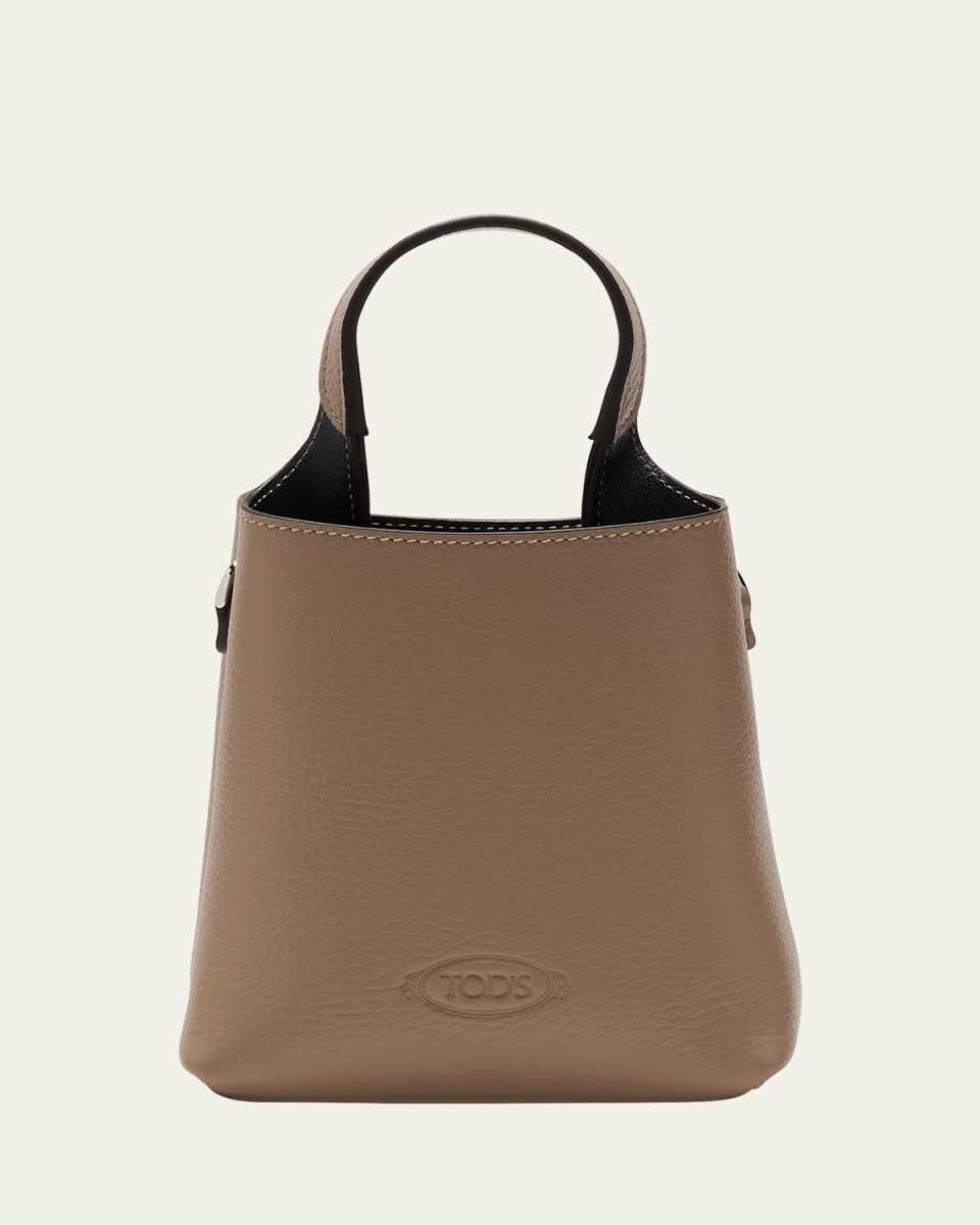 Micro Calf Leather Bucket Bag