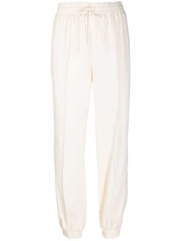 drawstring tapered trousers