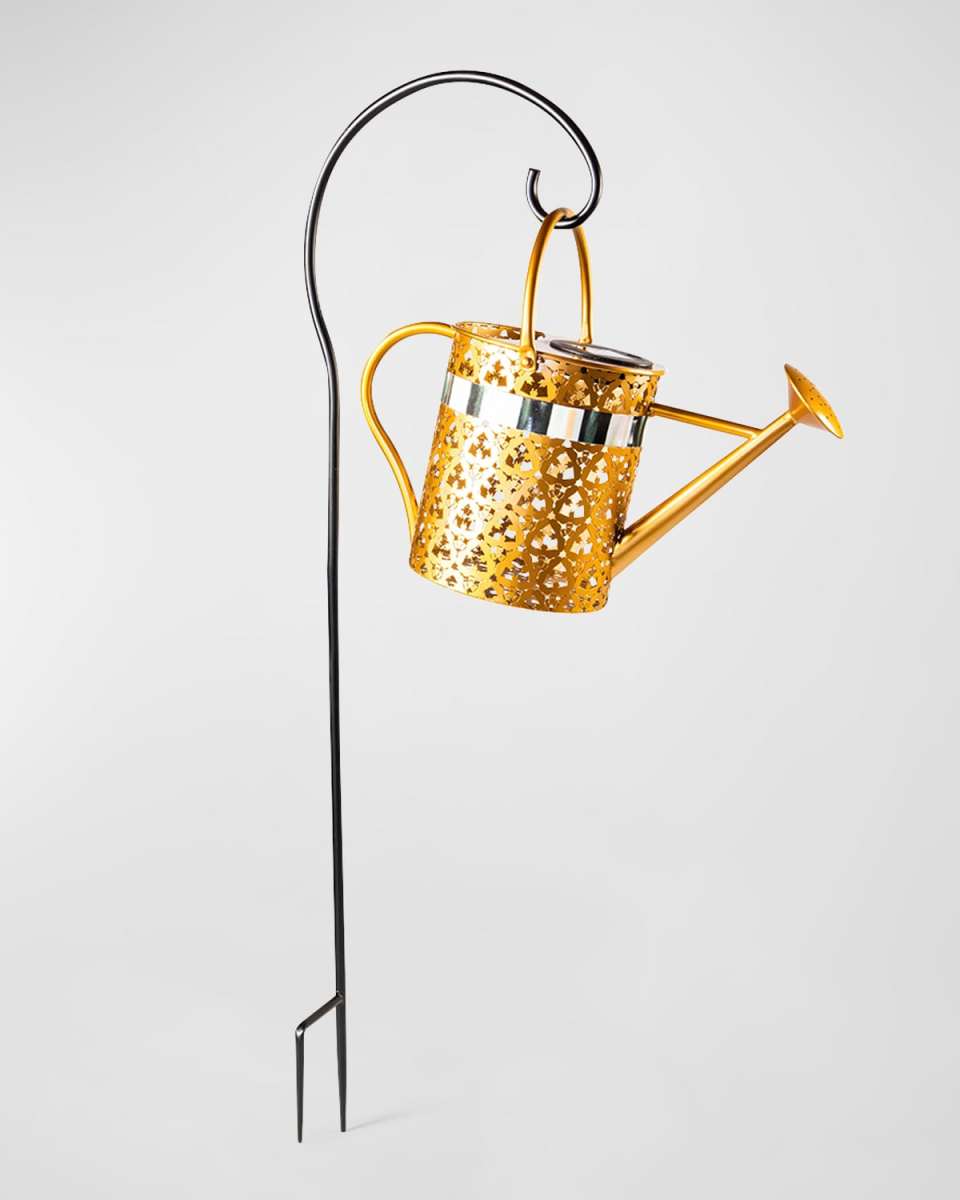 Solar Watering Can Garden Stake