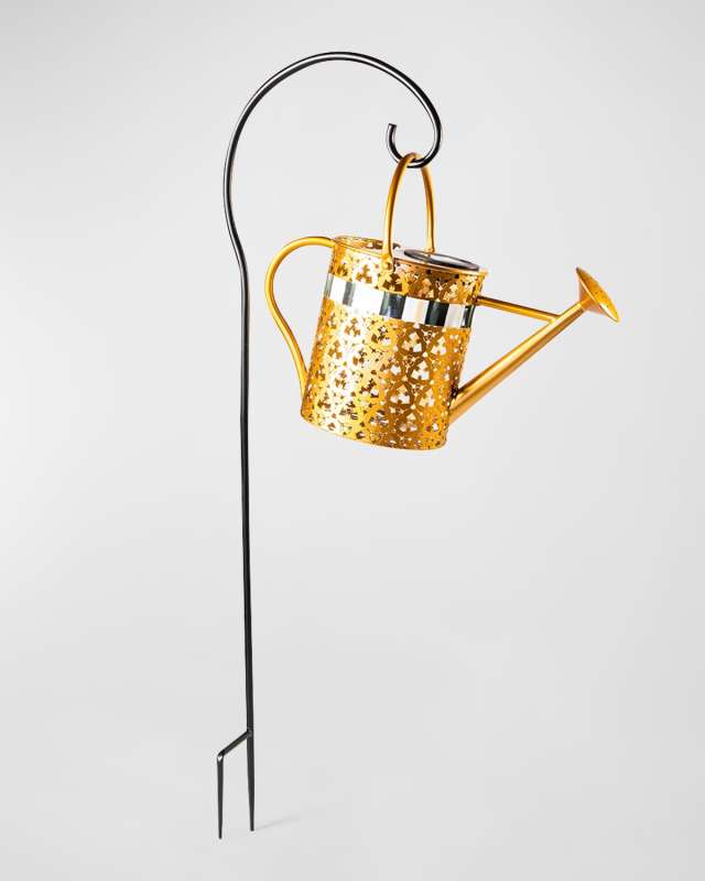 Solar Watering Can Garden Stake