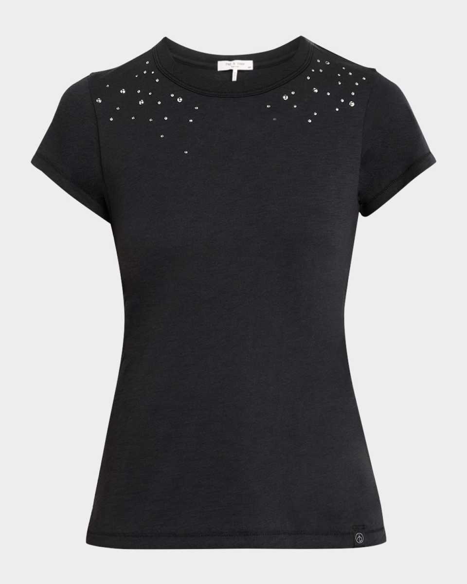 Ombre Studded Short-Sleeve Tee