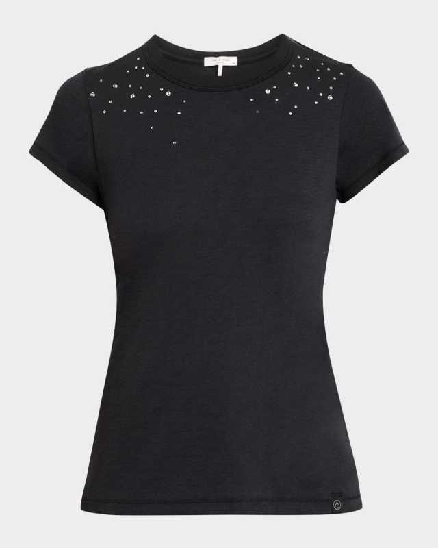 Ombre Studded Short-Sleeve Tee