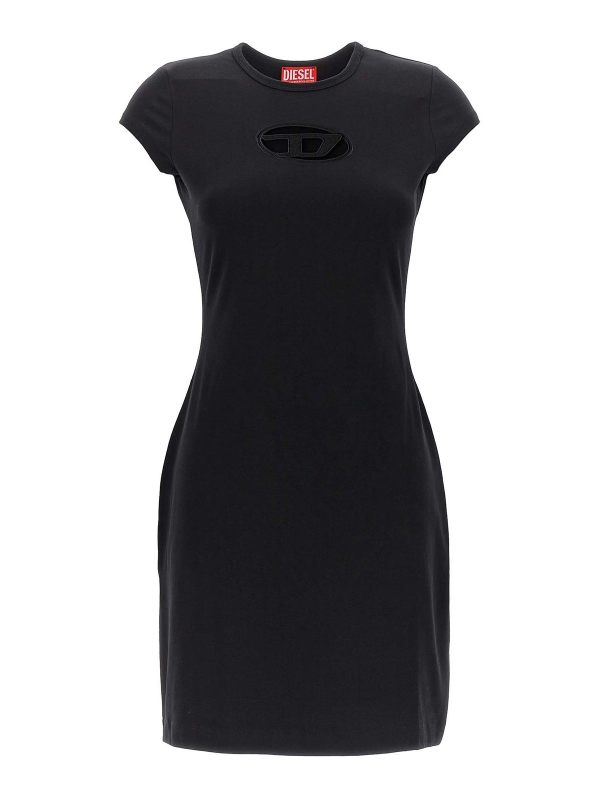 Diesel Robe Au Genou - Noir