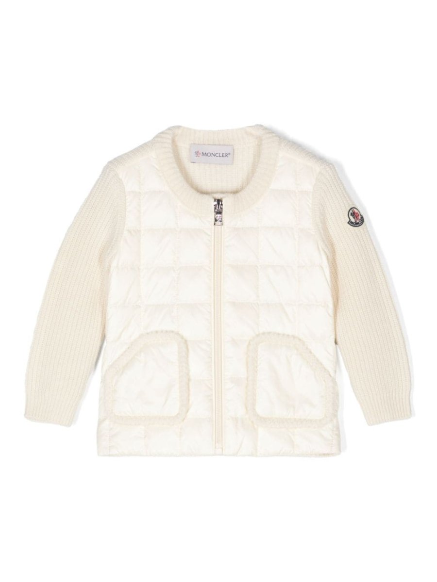 padded zip-up cardigan