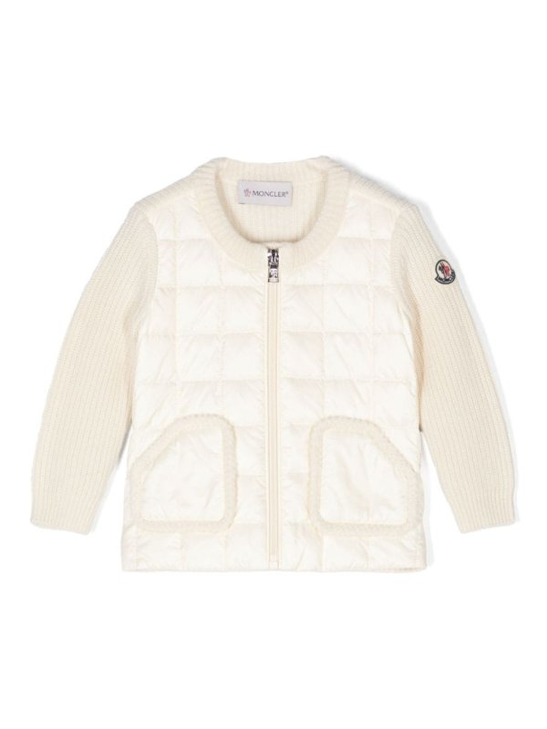 padded zip-up cardigan
