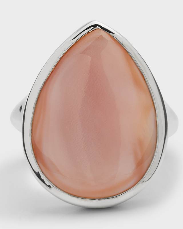 Pink Mother-Of-Pearl Sterling Silver Ring