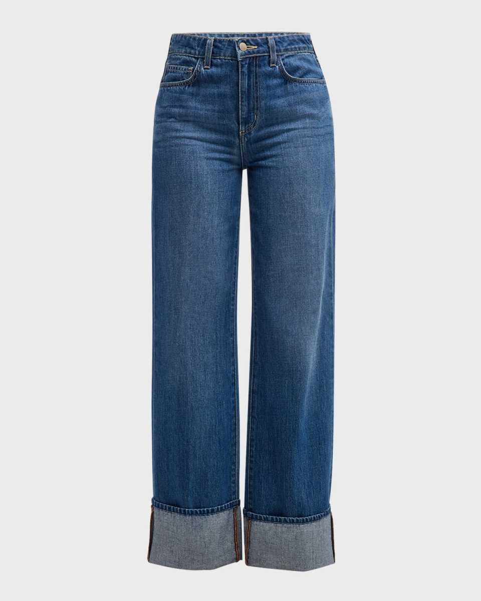Miley Ultra High Rise Wide-Leg Cuffed Jeans