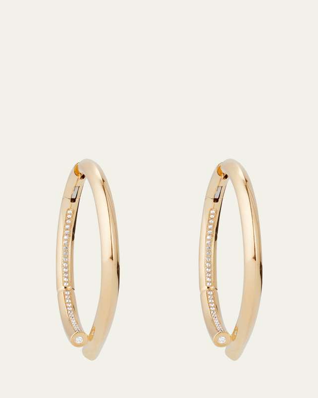 18K Yellow Gold Fairmined Oera Earrings with Diamonds