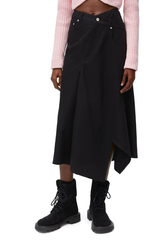 Loewe Asymmetric skirt in cotton