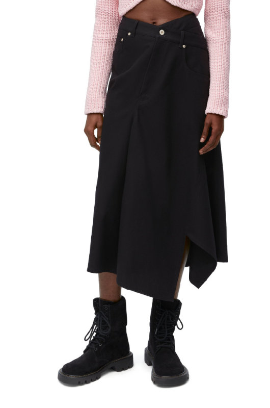 Loewe Asymmetric skirt in cotton