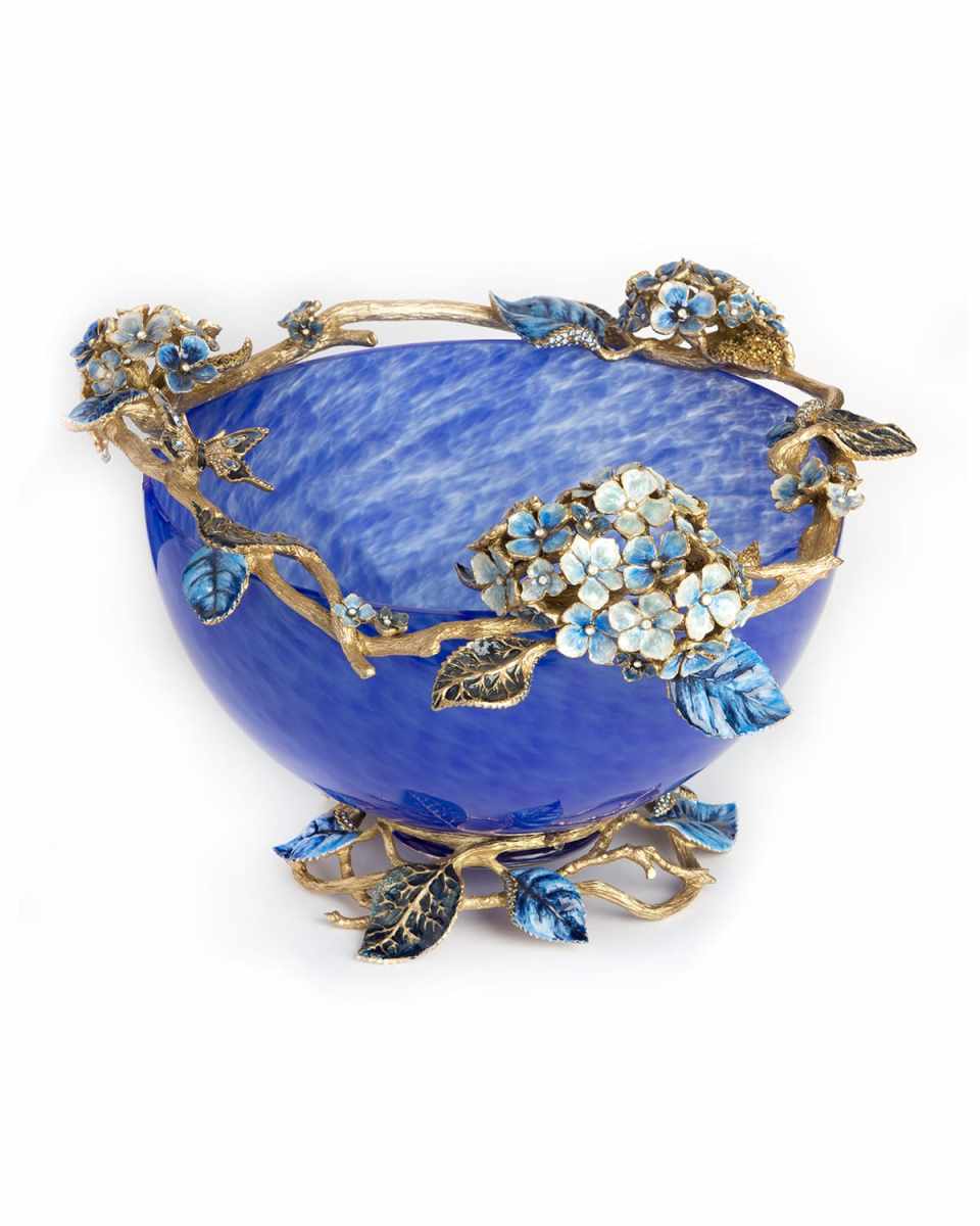 Sophie Hydrangea Glass Bowl