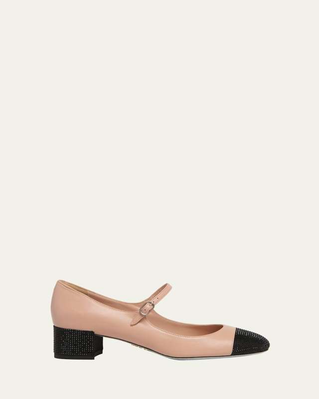 Kristen Bicolor Strass Mary Jane Pumps