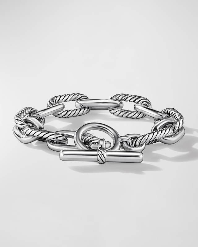 11mm DY Madison Toggle Chain Bracelet in Silver