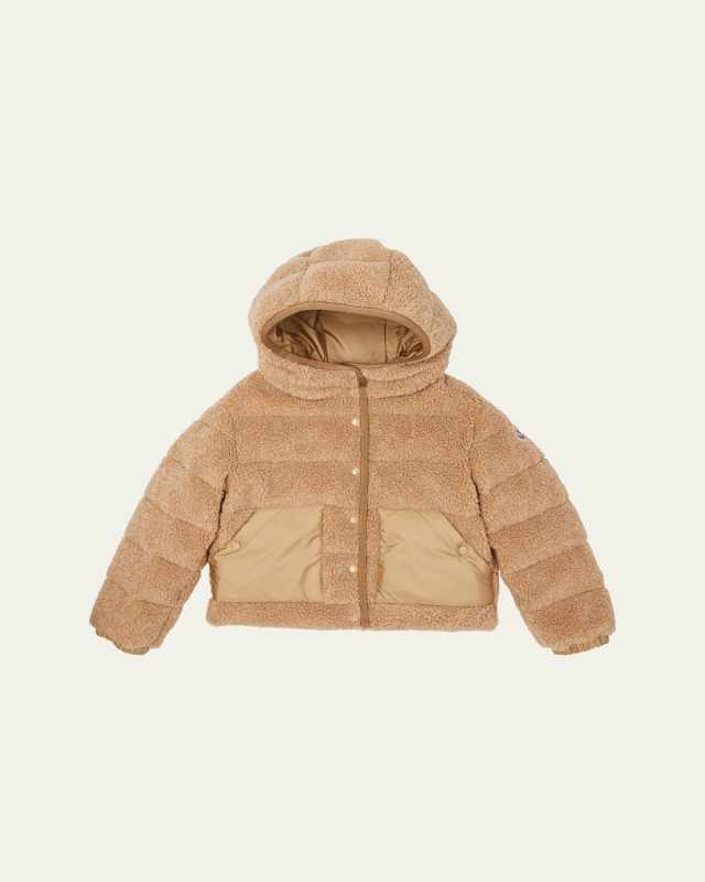 Girl's Audrieu Teddy Hooded Jacket, Size 8-