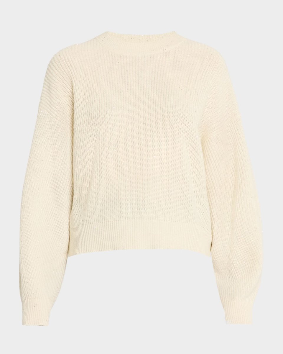 Metallic Paillette Cashmere Sweater