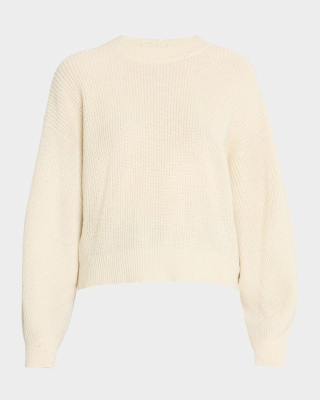 Metallic Paillette Cashmere Sweater