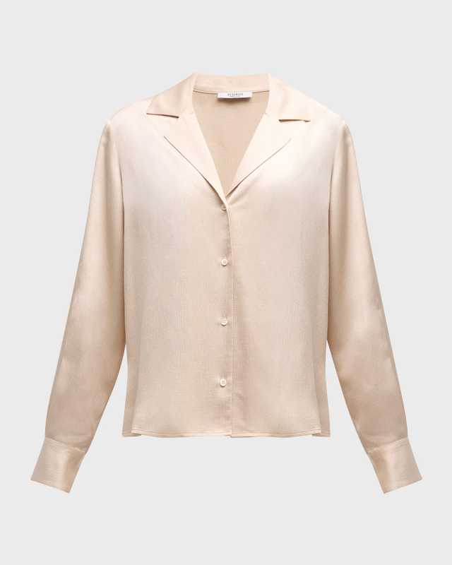 Crinkled Button-Down Shirt