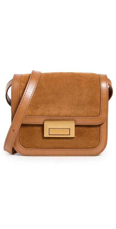 Loeffler Randall Desi Crossbody Bag with Lock Hardware Cacao