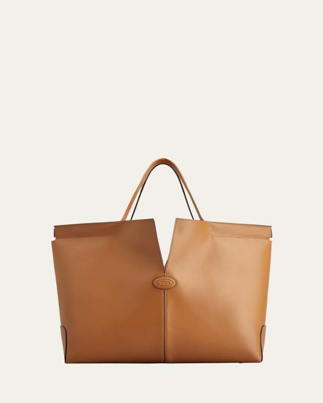 Medium Leather Di Folio Tote Bag