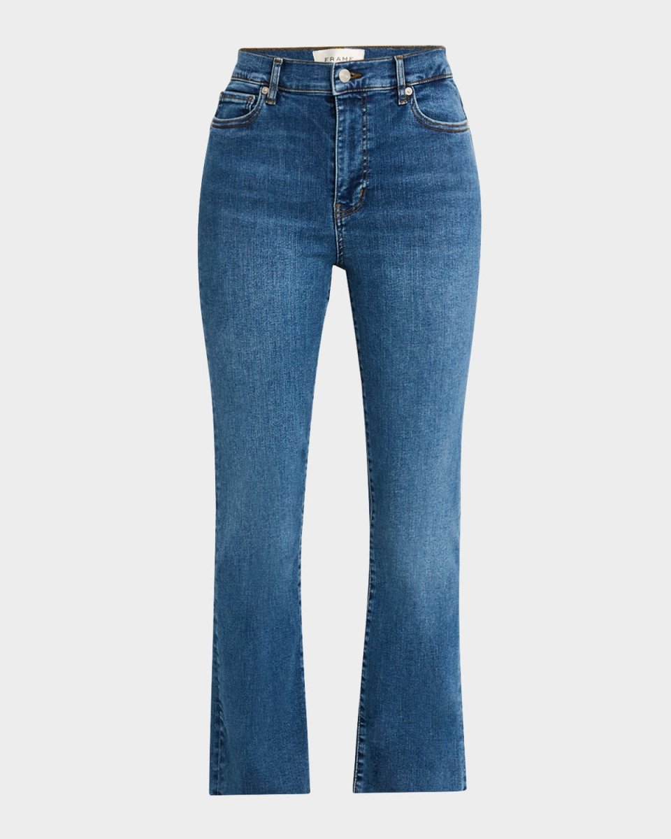 Le High Straight Raw Fray Jeans
