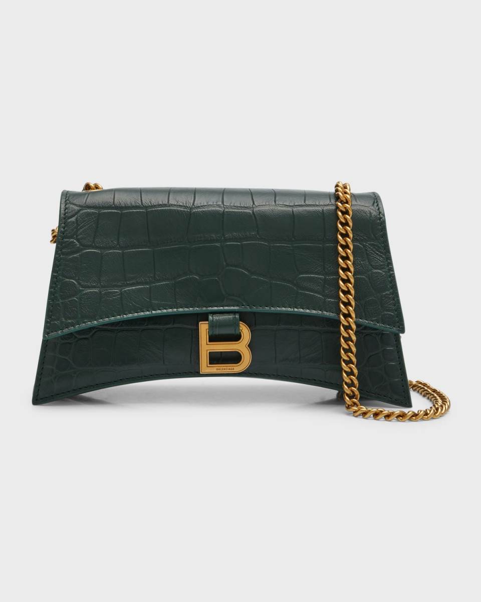 Crush XS Croc-Embossed Chain Bag
