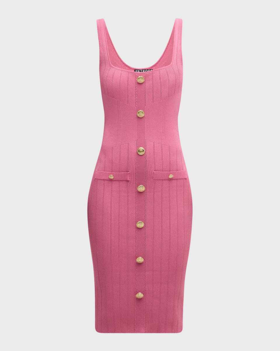Laney Metallic Knit Midi Bodycon Dress