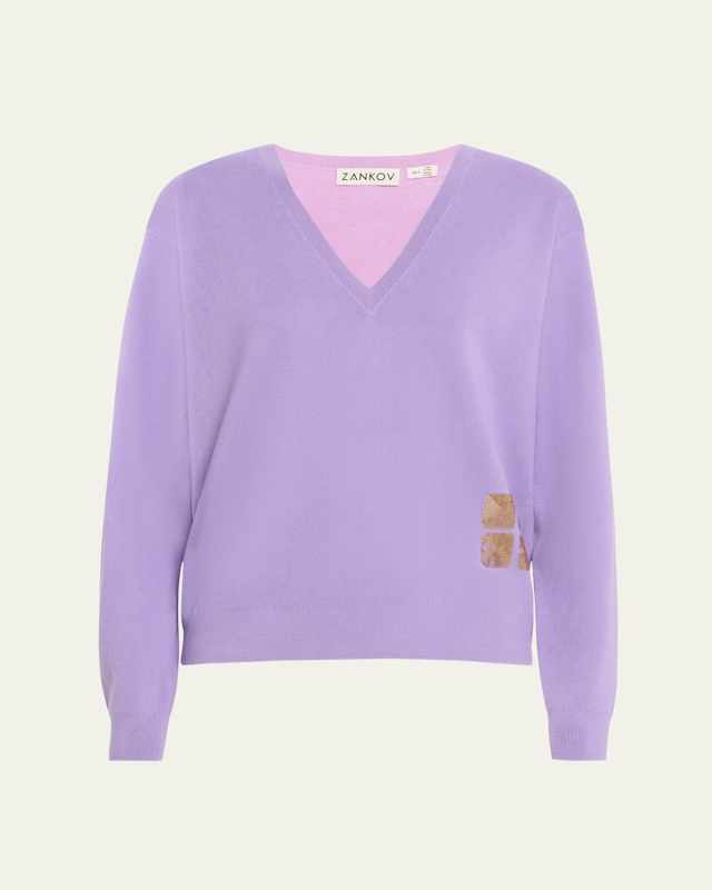 Genevieve Slouchy Knit Pullover with Sequin Detail