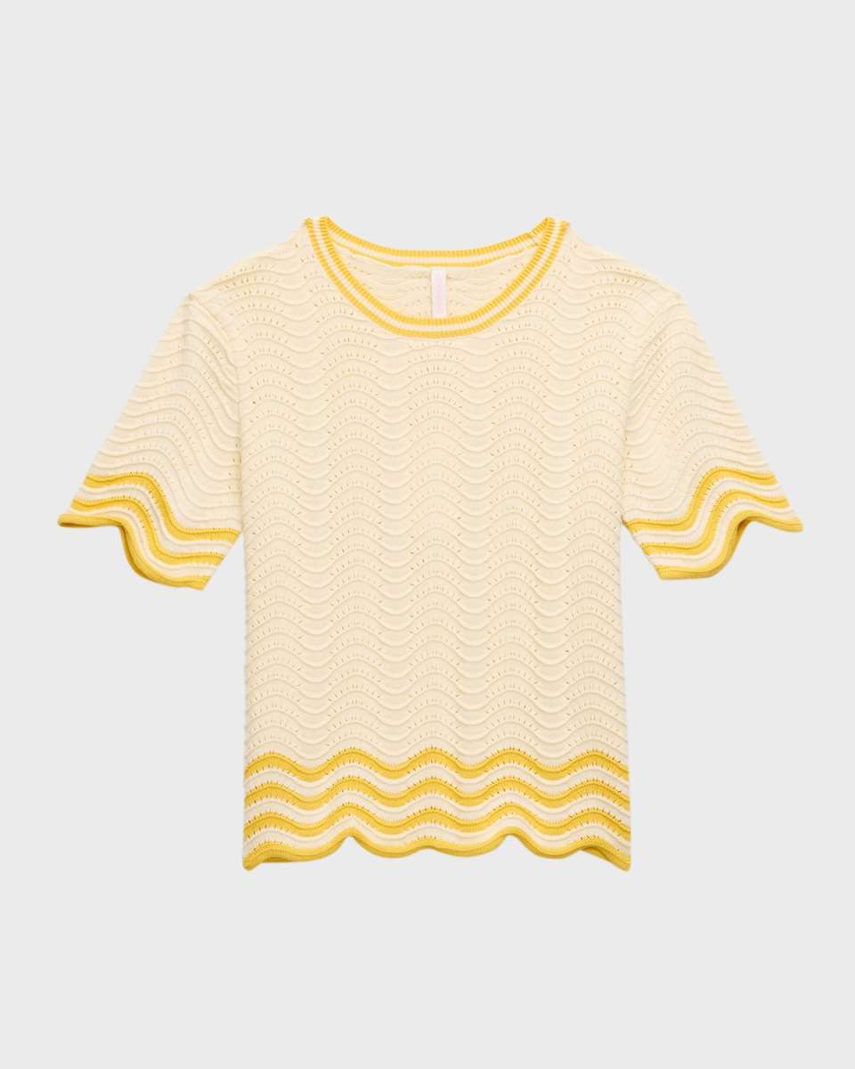 Girl's Alight Textured Knit Tee, Size 2-12