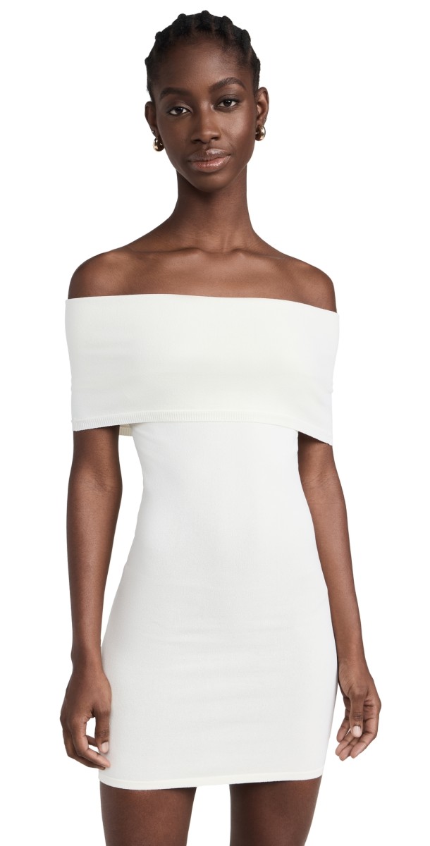 WARDROBE. NYC Off Shoulder Mini Dress Off White