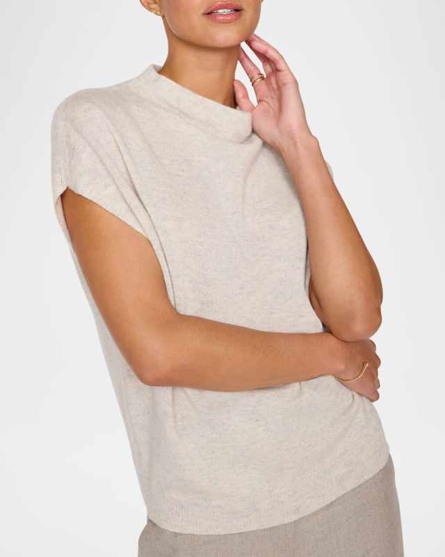 Morten Cashmere Mock-Neck Top