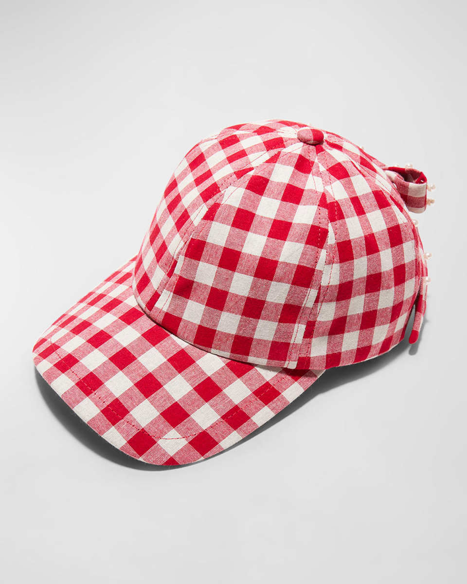 Embellished Bow Baseball Hat