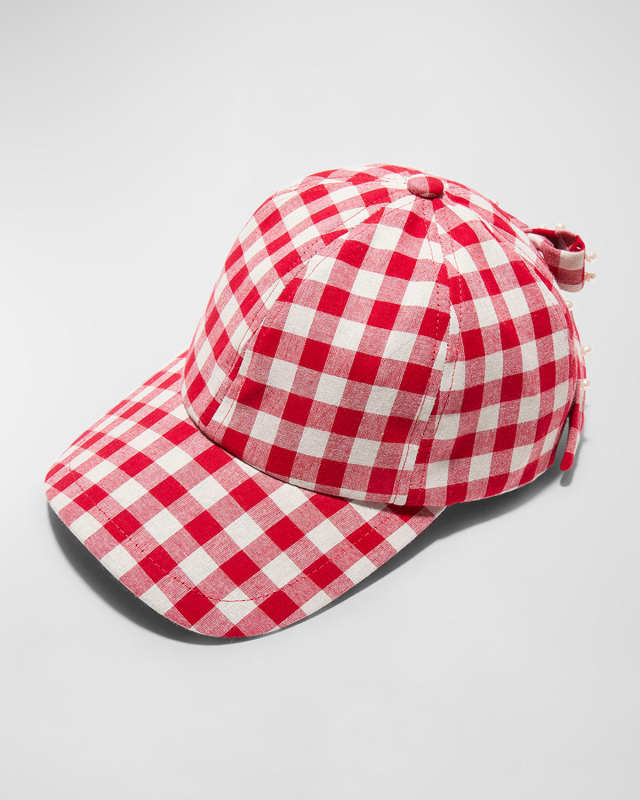 Embellished Bow Baseball Hat