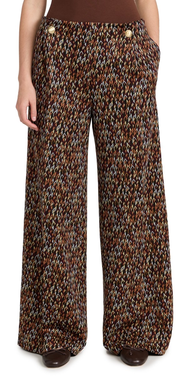 Rosetta Getty Button Pleat Pants Multi