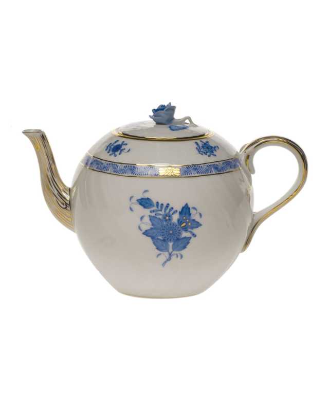 Chinese Bouquet Blue Teapot