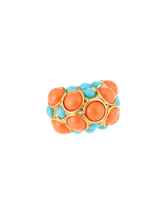 Adjustable Crystal Dot Ring, Size 5-7
