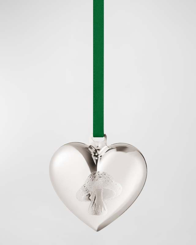 2023 Palladium-Plated Heart Ornament