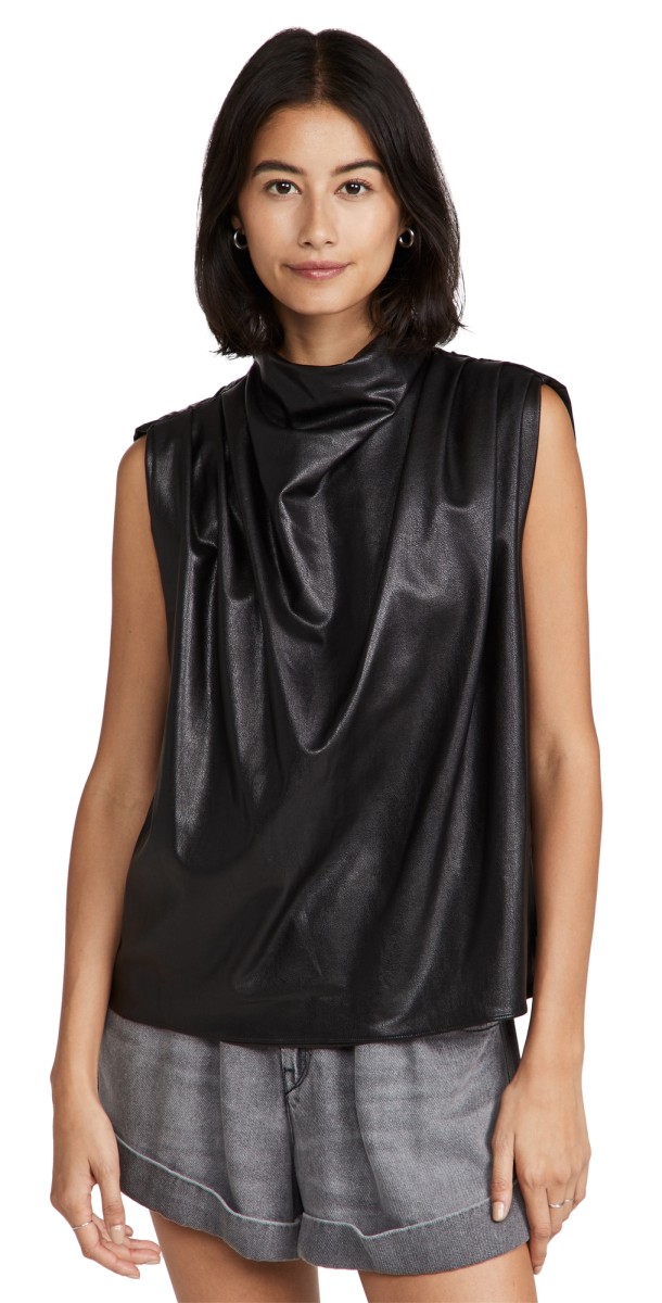 Amanda Uprichard Sleeveless Fabienne Top Black