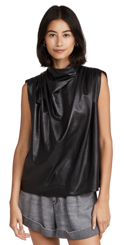 Amanda Uprichard Sleeveless Fabienne Top Black