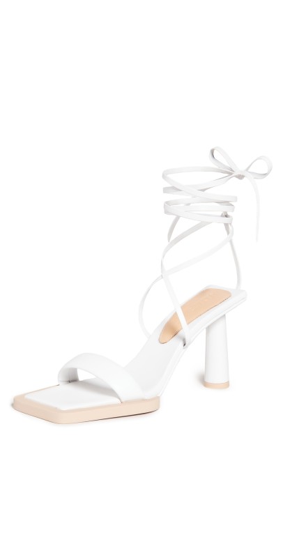 Jacquemus Les Carr Rond Sandals White