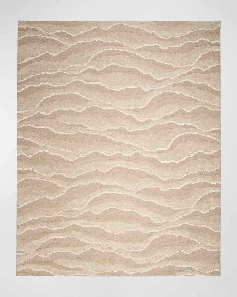 Rolling Hand-Knotted Rug, 5' x 8'