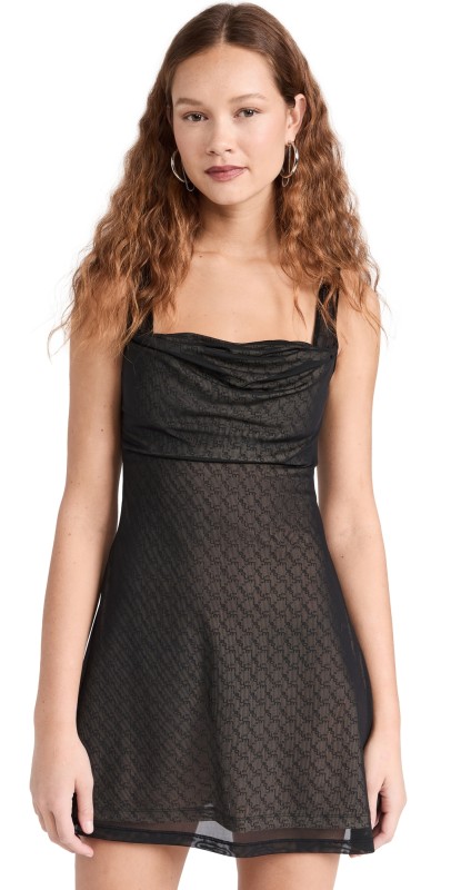 Miaou Ginger Dress Black Monogram