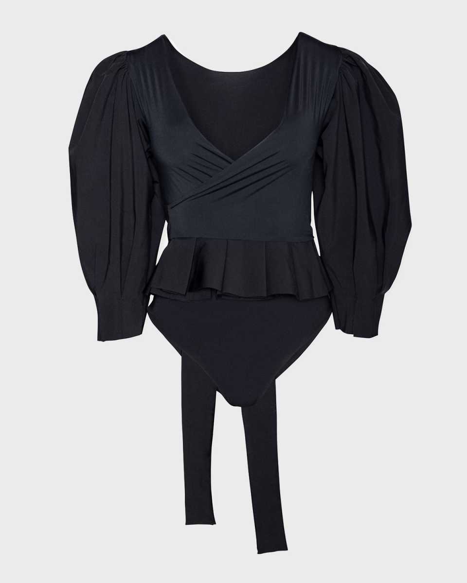 Nuevo Mundo Puff-Sleeve One-Piece Swimsuit