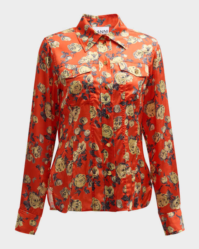 Floral Satin Shirt