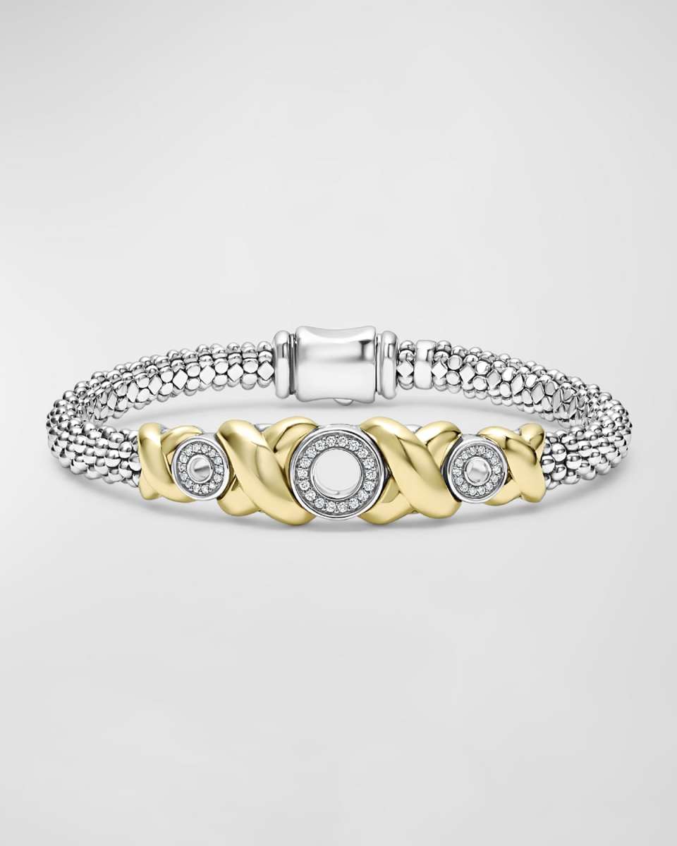 Embrace XOX Rope Bracelet with Diamonds
