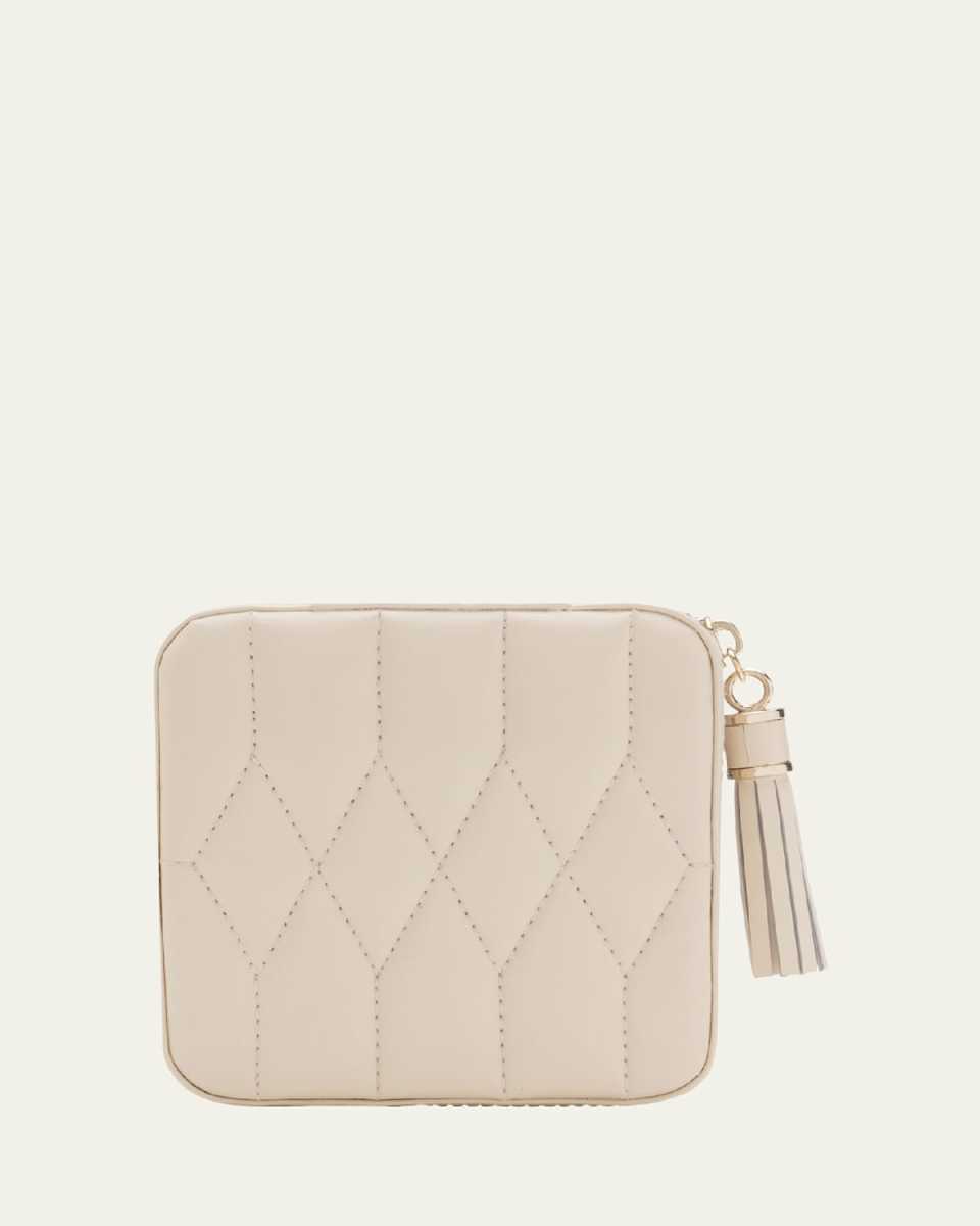 Caroline Ivory Zip Travel Case